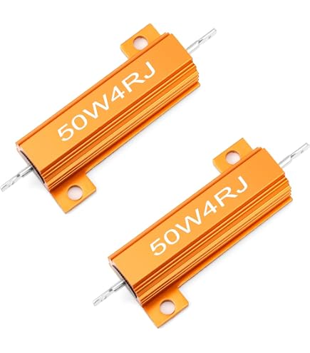 Produktbild von PATIKIL 2x Drahtwiderstand 25W 3 Ohm – Aluminiumgehäuse, 5% Toleranz, Schraubmontage, Kühlrippen – Für Beleuchtung, Audio, Frequenzumrichter, Wechselrichter & Industrie