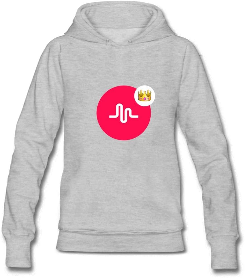 Icoup Women's 'im a muser" Crown Musical.ly Fleece Hoodie Gray