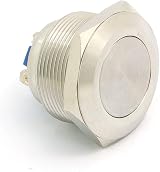 DollaTek 25mm Flat Angel Eye LED Momentary Reset Push Button Switch 12V DC view 5