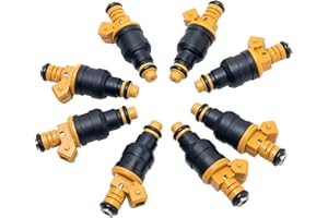 CALU LUKY Fuel Injectors Set of 8, 0280150943 Fuel Injector Compatible with Ford, Lincoln, Mercury Vehicles 4.6L 5.0L 5.4L 5.8L -F150, F250, F350, E150, E250, E350,Mustang,# 0280150718, 0280150939, 0280150909