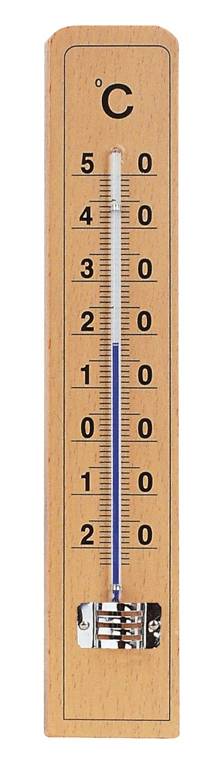 1 pc KOCH Indoor Thermometer "Classic" with capillary protection, wood, beech
