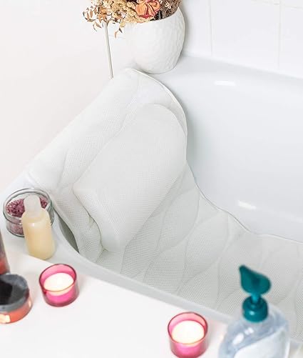 Full Body Bath Pillow Headrest 3d Mesh Waterproof Spa Tub Mat With