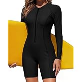 Century Star UPF 50+ Modest Long Sleeve Swimsuits for Women Bathing Suit Rash Guard Surfing One Piece High Neck Swimwear