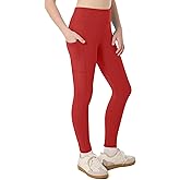 Moozava Girls Athletic Leggings with Pockets Kids High Waisted Dance Pants Yoga Workout Running Cheer Gymnastics Tights