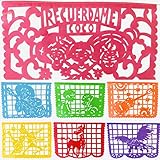 TexMex Fun Stuff Coco Inspired Papel Picado Banner- Rainbow Plastic Large (16 Feet) Mexican Garland