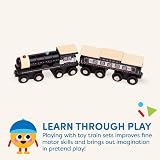 Battat Wooden Train Cars Classic Magnetic Passenger Trains 6 Piece view 3