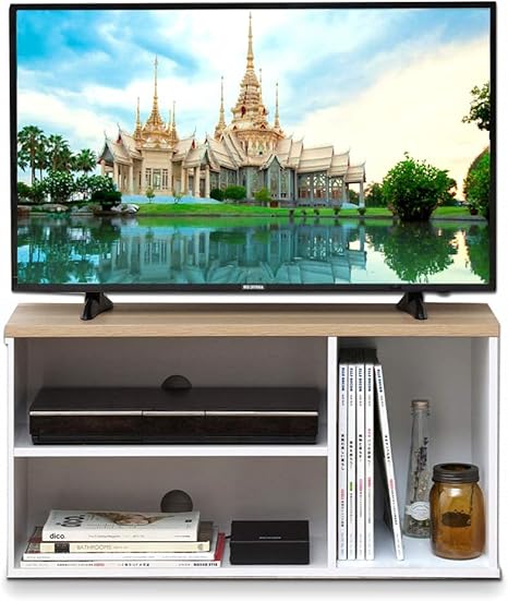 Amazon Co Jp 24 32型推奨 アイリスオーヤマ テレビ台 ミドルタイプ ナチュラル 幅73 2cm 奥行29 8cm 高さ41 1cm 24型 オープン 組み立て 耐荷重10kg Ots 70b N ホーム キッチン