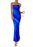 PRETTYGARDEN Womens Summer Printed Tube Maxi Dress