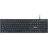Lenovo 305 Wired USB-C Keyboard with Numeric Keypad, Full Size Keyboard, Slim Design, Black, USB-C Connectivity, Dedicated Function &amp; AI Keys, for Gaming PC, Laptop, Desktop, Tablet, Home Office