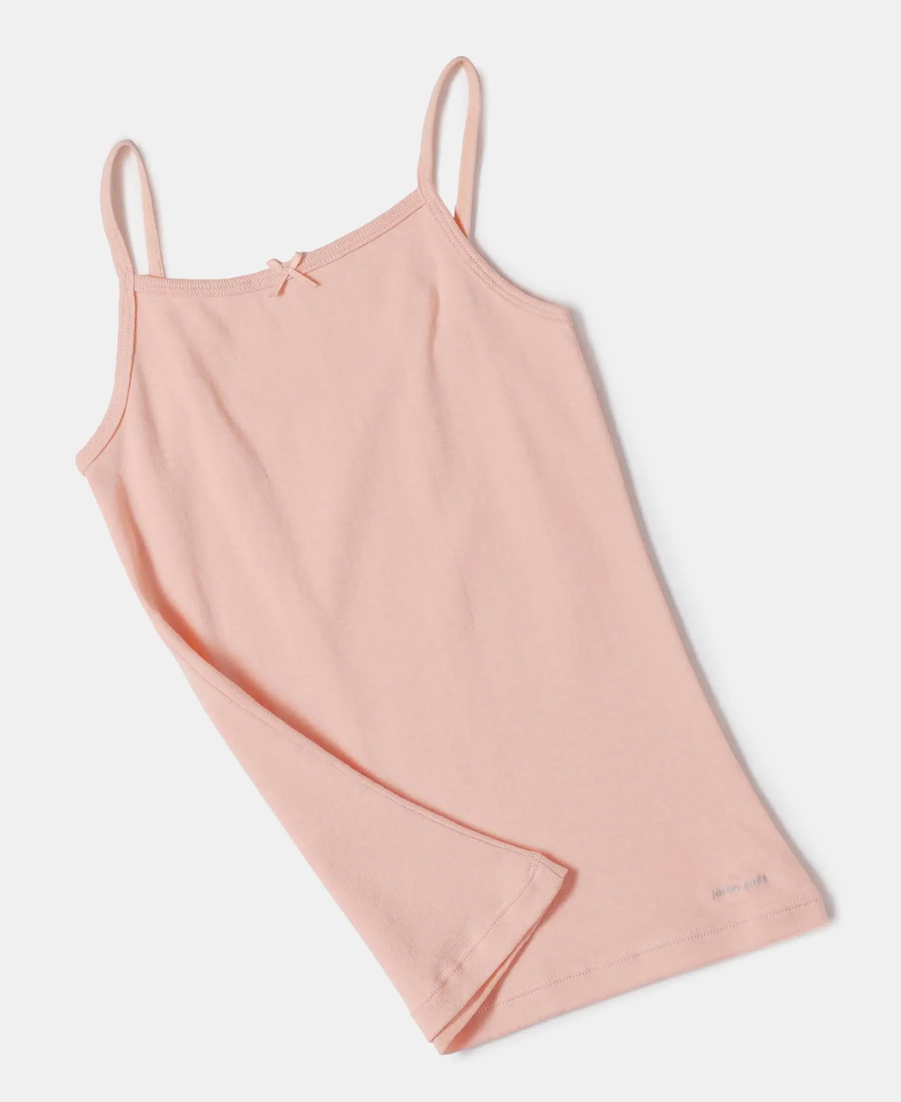 Jockey Girl's Regular Undershirt (SG04_Tropical Peach 3-4 Yrs) 2