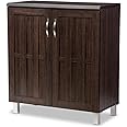 Baxton Studio Wholesale Interiors Excel Sideboard Storage Cabinet, Dark Brown