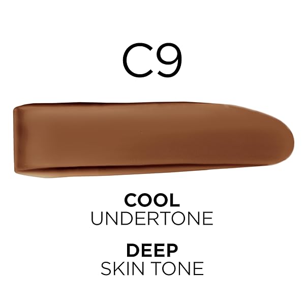 L’OREAL PARIS TRUE MATCH SUPER-BLENDABLE FOUNDATION, MEDIUM COVERAGE LIQUID FOUNDATION MAKEUP, C9, DEEP, 1 FL OZ
