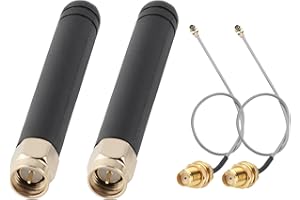 Geekstory 2 PCS LoRa Antenna 915MHz 2DBI with U.FL IPEX to SMA Connector for Lora Board ESP32 Lora32u4 II WiFi Lora32 15cm