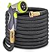 50ft Garden Hose- 2018 New Bronze Connector Expandable Water Hose with Double Latex Core, 3/4