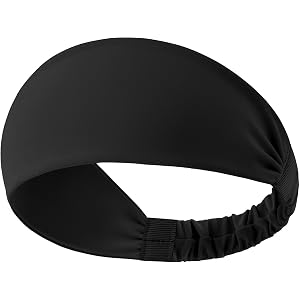 CYPERROCK Sweat Band Wide Headband Sports Running Workout Moisture Wicking | Sweat-Wicking, Non-Slip, Skin-Friendly, Double L