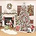 Valery Madelyn Pre-Lit 6 Feet Classic Collection Splendor Red Green White Christmas Garland with 20 LED Lights and Ball Ornaments for Front Door Window Fireplace Mantle Xmas Decor, Battery Operated