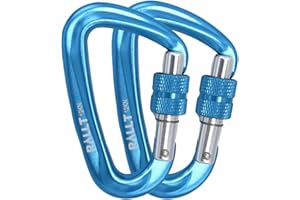 Rallt Carabiners 12kN- Heavy Duty Carabiner Clip for Hiking, Hammock, Backpacking- Lightweight, No Rust Aluminum Camping Accessories