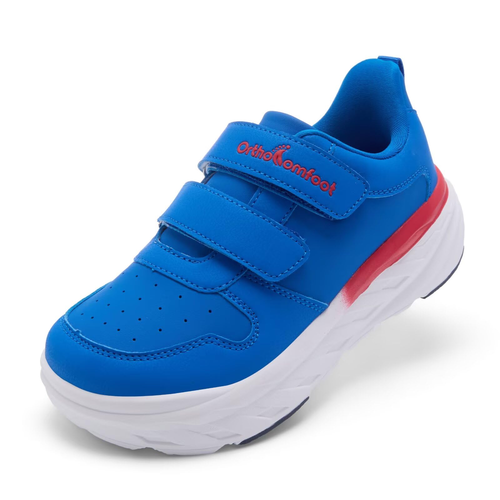Photo 1 of Boys Kids Diabetic Wide Width Toe Box Orthopedic Walking Shoes: Leisure Fit Heel Spurs Foot Heel Pain Relief Sneakers, Orthotic Tennis Plantar Fasciitis Gowalk Camping Boys Shoes Blue Big Kid 7