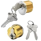 2PCS Brass Mortise Door Cylinder Locks, 1 Inch