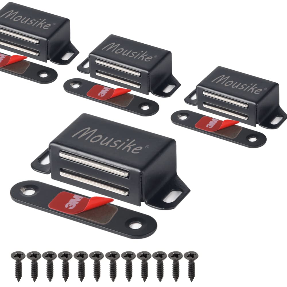 Mousike Cabinet Magnets 15KG Stainless Steel Magnetic Door Catch Magnetic for Kitchen Cupboard Wardrobe Closet Cabinet Door Drawer Latch