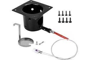 COMVIEE Enamel Fire Burn Pot and Hot Rod Ignitor Kit Replacement Parts for Pit Boss, Traeger, Camp Chef Pellet Grill Smokers, Igniter and Durable Enamel Fire Burner Pot with Ash Remover, Screws and Fuse