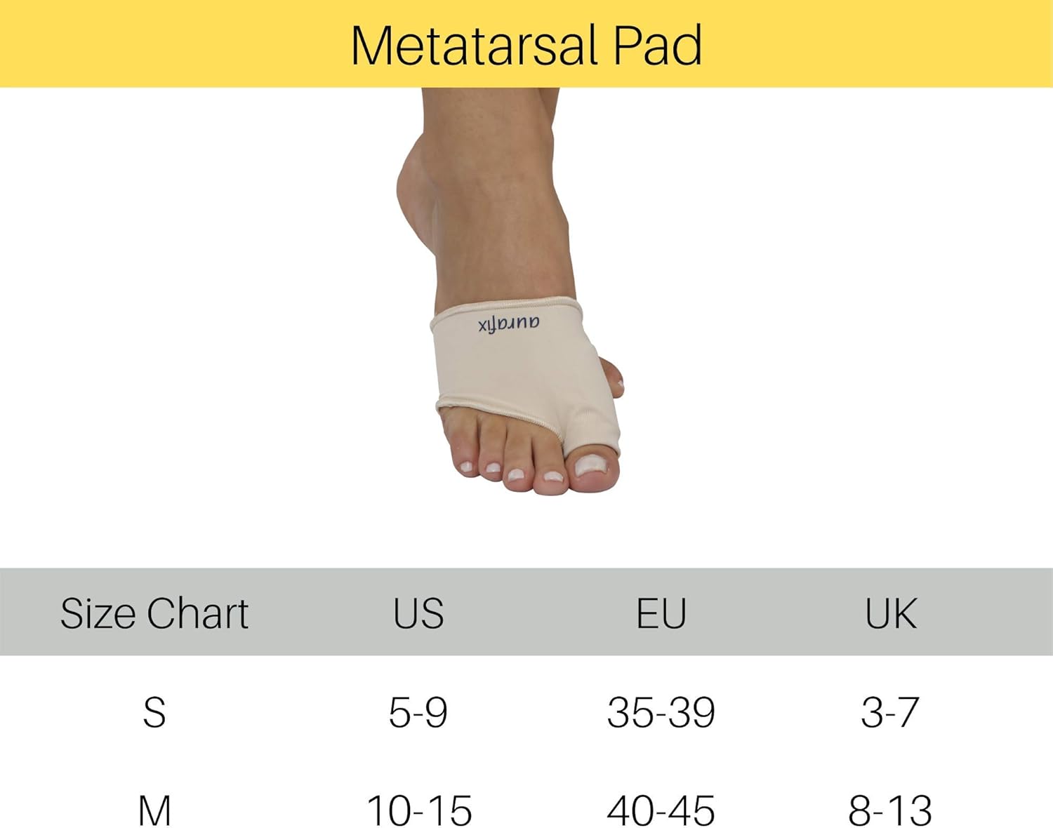 Metatarsal Pads for Women and Men, Metatarsal Foot Pads, Soft Fabric Compression Sleeves and Gel Cushion for Ball of Feet Support for Morton's Neuroma and Bunion (M): Health & Personal Care
