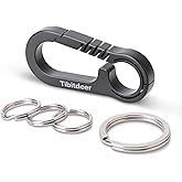 1981Life Titanium Keychains, Carabiner Keychain, Heavy Duty Car Key Holder Organizer for Men and Women