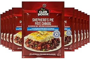 Club House (CLUC0) Dry Sauce/Seasoning/Marinade Mix, Shepherd's Pie, Less Salt, Gluten-Free, 47g, Case Pack 12 Count - Packag