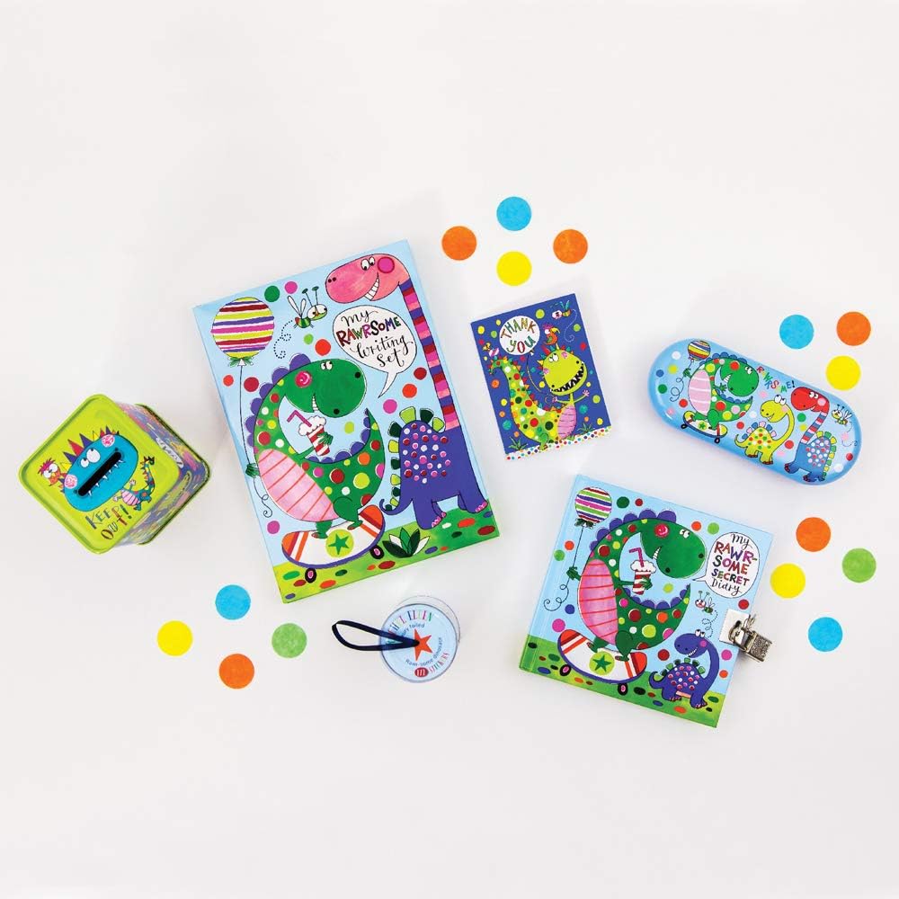 Rachel Ellen Designs Children's Letter Writing Set Wallet - Dinosaur Design, Multicolor - Image 5