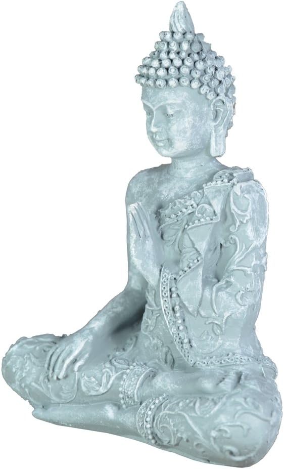 Zen'Light SBM1 grey stone meditation Buddha1 figurine 10 x 5 x 12 cm - Image 3