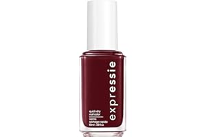 essie expressie Quick-Dry Vegan Nail Polish, Not So Low-Key, Blackened Burgundy, 0.33 Ounce