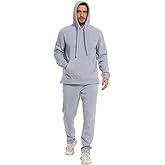 Men's Tracksuits Sweatsuits for Men Sweat Track Suits 2 Piece Casual Athletic Jogging Warm Suits With Pockets (Gray XL)