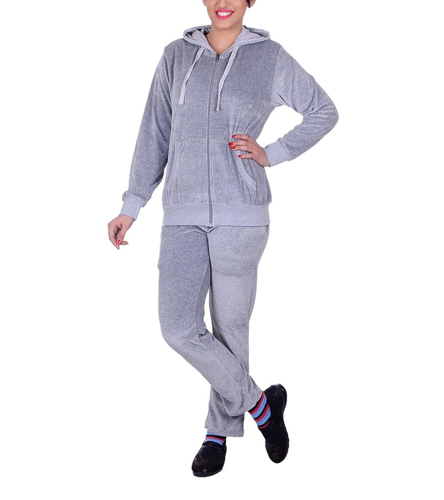 vivid bharti style collar cotton velvet/shearing tracksuit