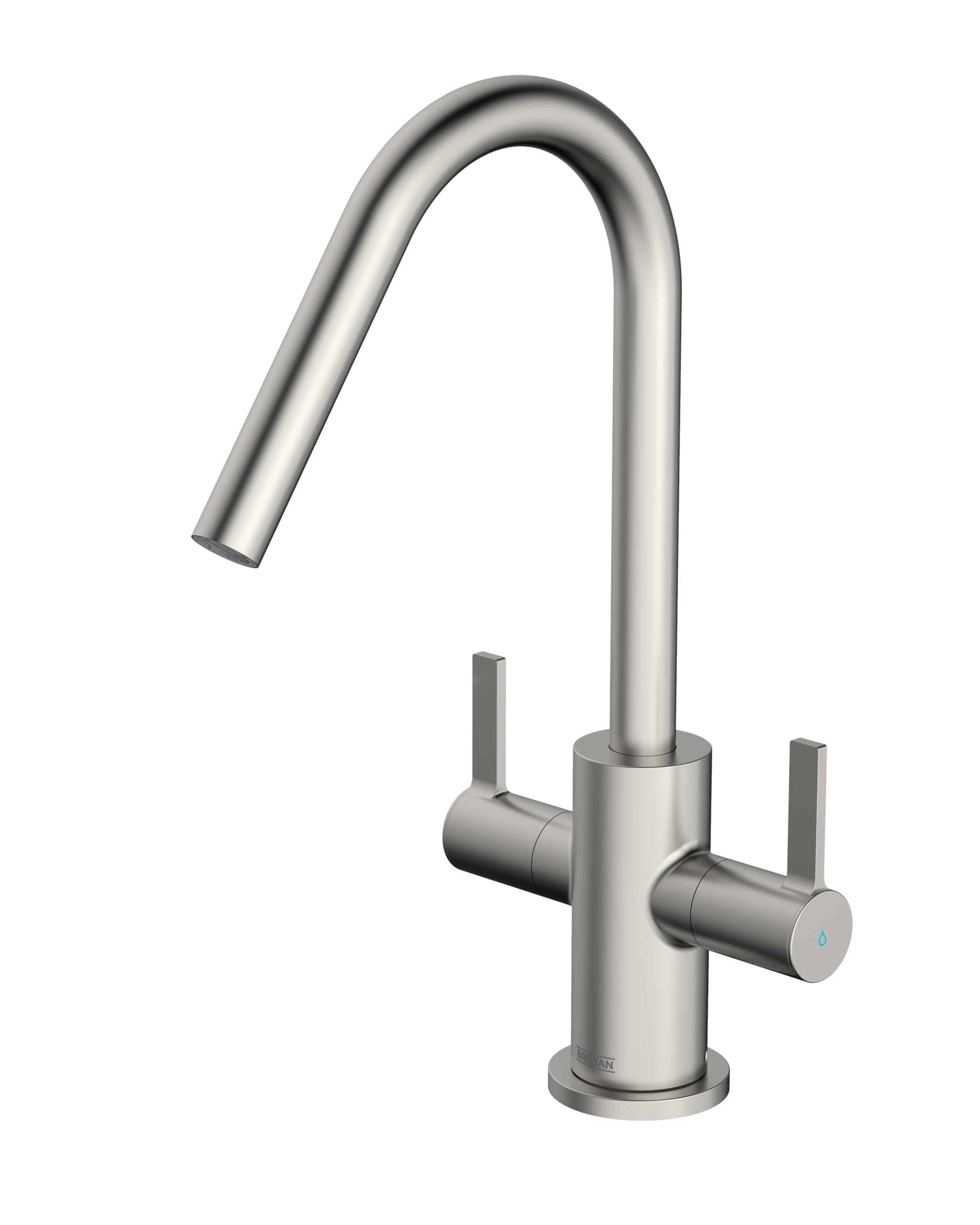 Bristan Cashew Kitchen Tap - Swivel spout, Two Lever EasyFit Stainless Steel Kitchen Sink tap, CSH EFSNK SS