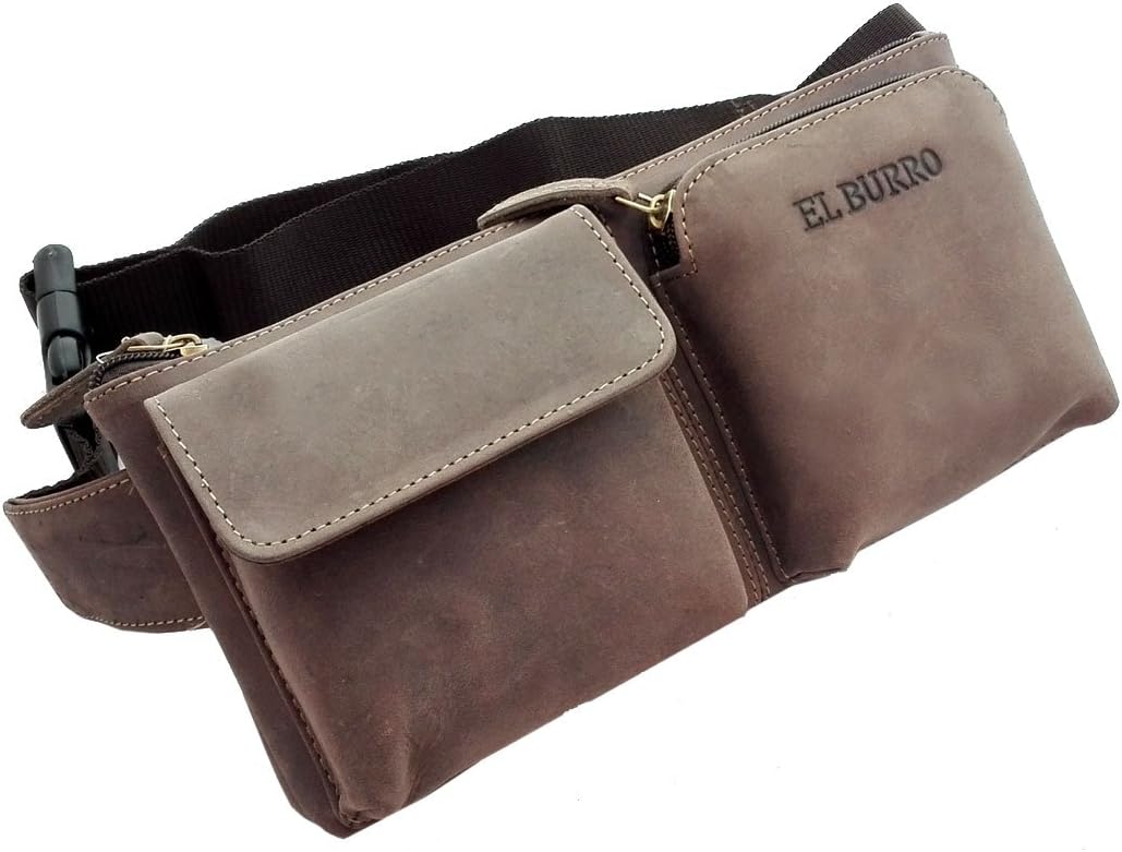 El Burro Brown Leather Bum Bag Saddle Brown