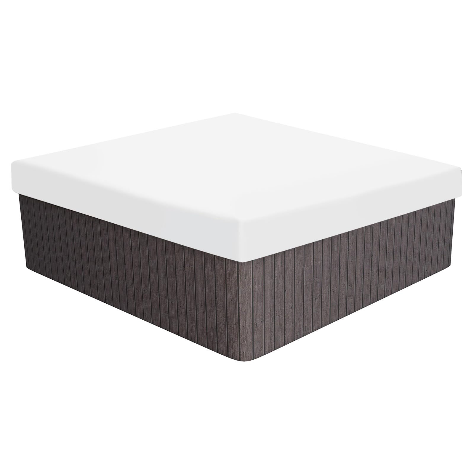 PATIKIL 90.9x90.9x11.8" Square Hot Tub Cover, 210D Oxford Waterproof Dustproof SPA Cover Protector Patio Furniture Covers for Hot Tub Outdoor Indoor, White