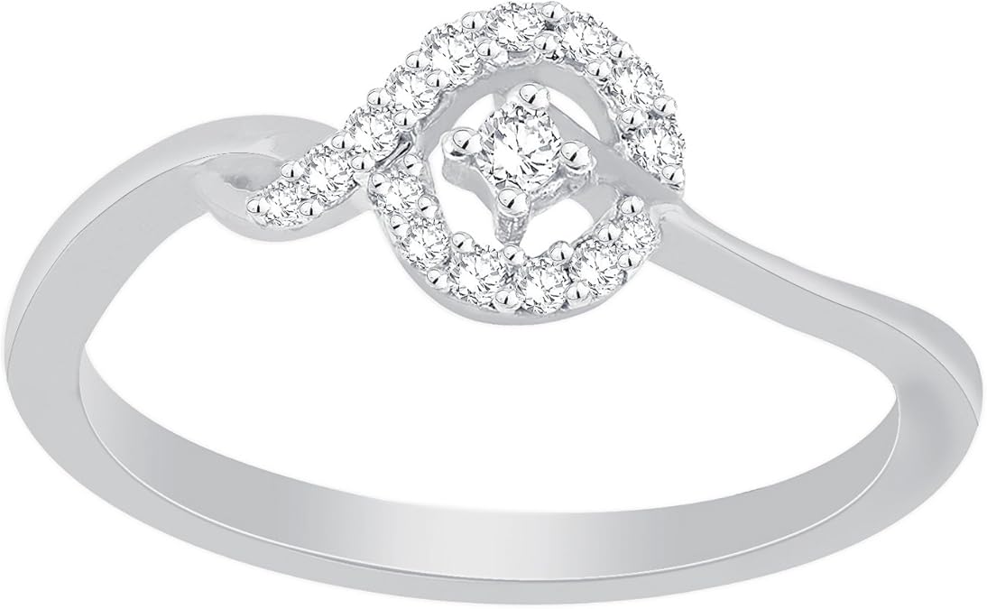 Casual Wear Diamond Ring in 14k Gold for Women'sIGL