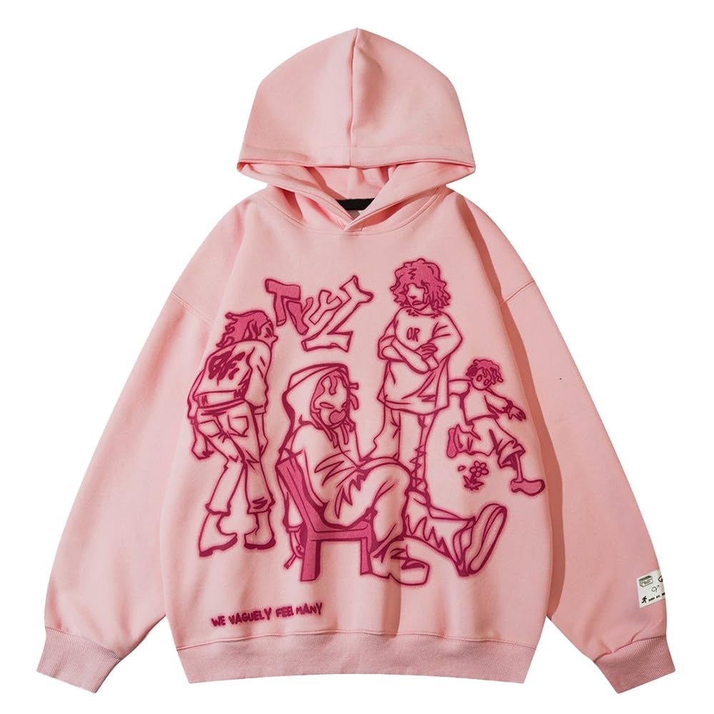 Aelfric Eden Mens Graphic Oversized Hoodie Cartoon