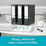 Elba A4 Lever Arch File Black Cloud Effect 80 mm Spine Holds 560 Sheets view 3