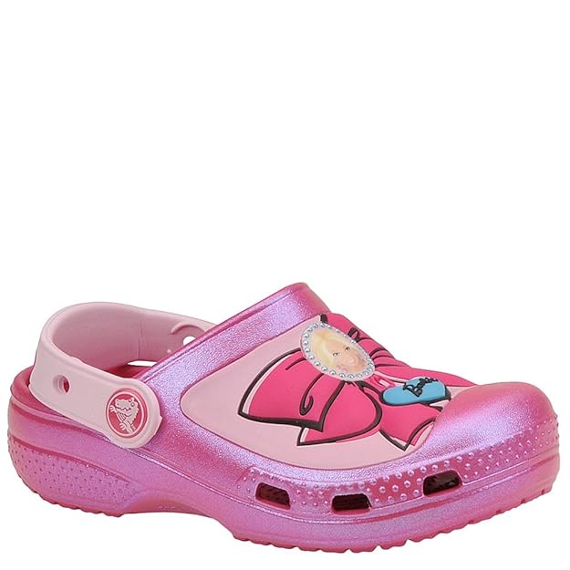 Crocs Girls' Barbie Bow Clog, Fuchsia12/13 Toddler/Youth