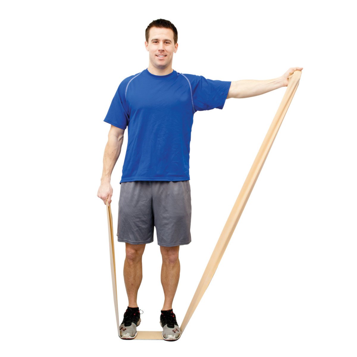 CanDo Resistance band / training band / gymnastics band - 45 m - beige (very very light) - alternative to dumbbells — image 1