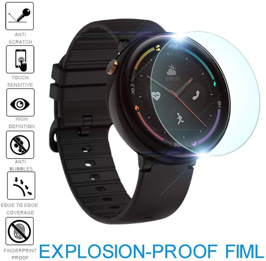 3Packs/5Packs for Amazfit Smart Watch Screen Protector,Explosion-Proof TPU Screen Protector Film for Amazfit Smart Watch 2 A1807 Watch (3Pack)