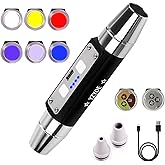 YZYOE Six LEDs Rechargeable Gemstone Flashlight Jade Appraisal Light, Super Bright Jewelry Diamond Detector Lamp.