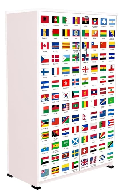 Bigsmile Kids Wardrobe World Flags White Amazon In Home