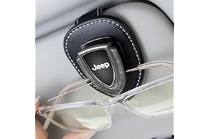 Intertest Car Sunglasses Holder for Jeep Grand Cherokee Comander Wrangler Compass Renegade Patriot,Glasses Holder for Cars,Visor Sunglasses Holder for Men Women,Clip-on Car Glasses Holder Black