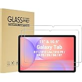 ProCase 2 Pack Screen Protector for Galaxy Tab S11/S10 Lite/S10 FE/S9 FE/S9 | Also for Galaxy Tab S8 / S7 (11" &amp; 10.9"), HD Tempered Glass Film Guard Compatible with S Pen, Case Friendly