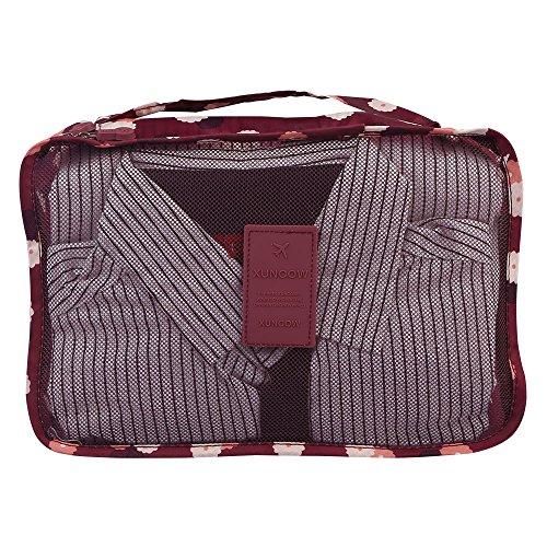 Compression Packing Cubes 7 Set Travel Luggage Organizer Bag With Yarn Bag