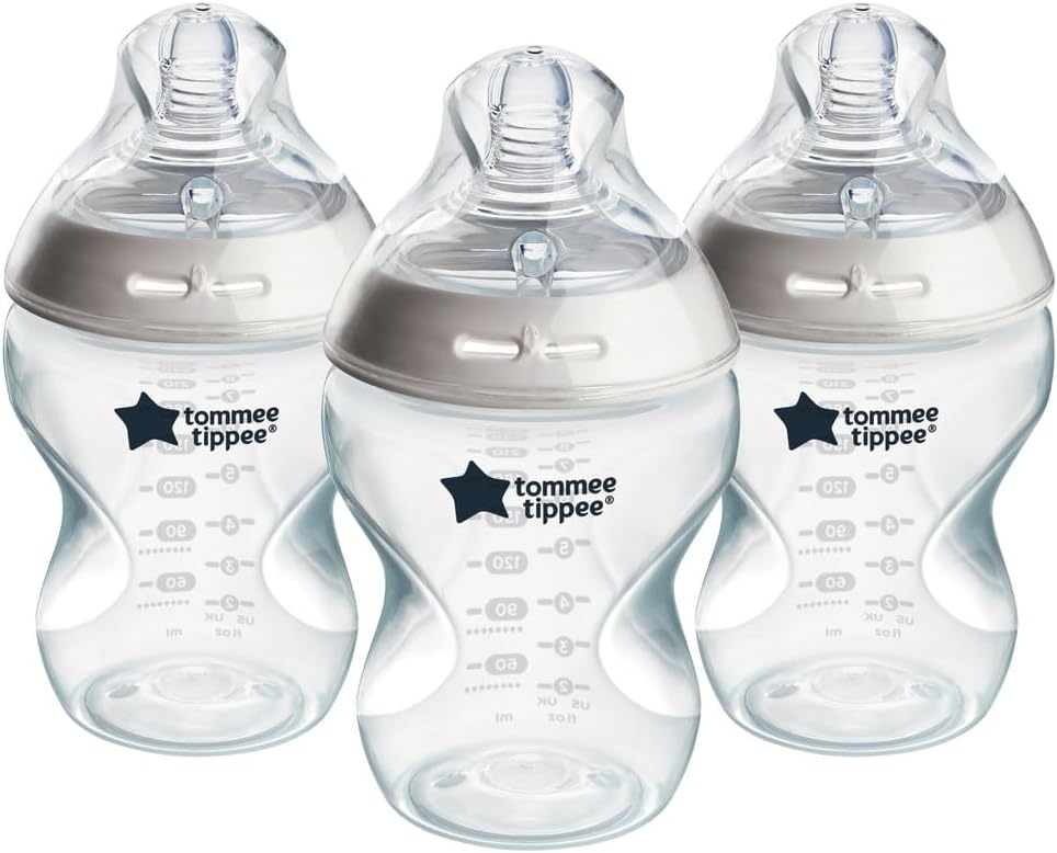 Tommee Tippee Natural Start Baby Bottles 0m+ 260ml Pack of 3 Slow Flow Teats