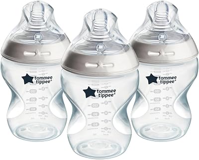 Tommee Tippee Natural Start Baby Bottles 0m+ 260ml Pack of 3 Slow Flow Teats