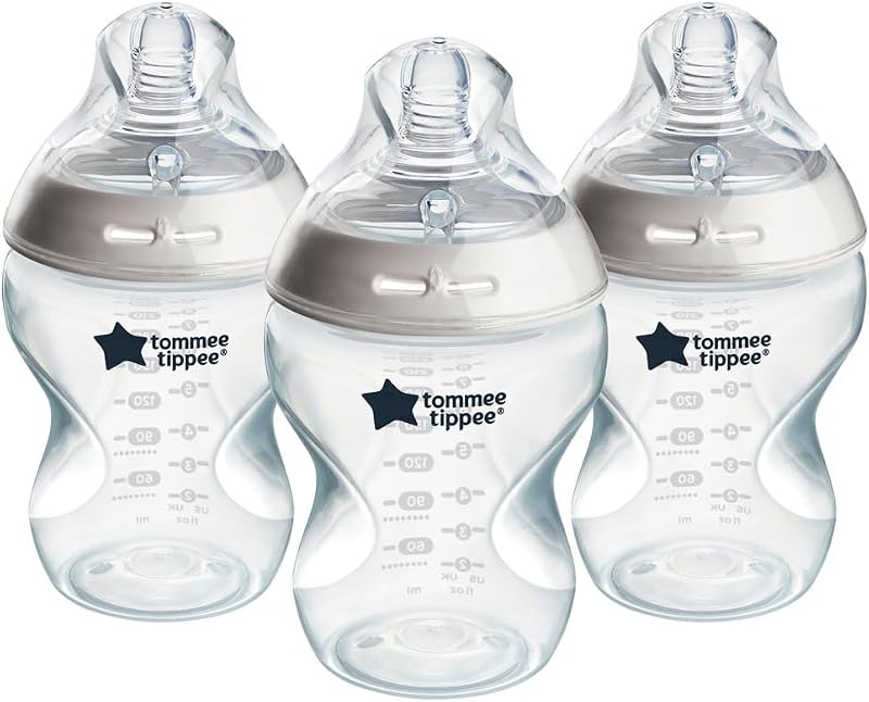 Tommee Tippee Natural Start Baby Bottles 0m+ 260ml Pack of 3 Slow Flow Teats